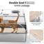 Bac à litière pour chat en acier inoxydable de grande taille, à conception surélevée à débordement, lavable, avec odeur, avec crochet, boîte de rangement de 28,46 po de profondeur, profond