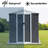 Outdoor Storage Shed 6Ftx4ft In Grey Apex Roof - Metal For Tools Build Garden Items-125090452