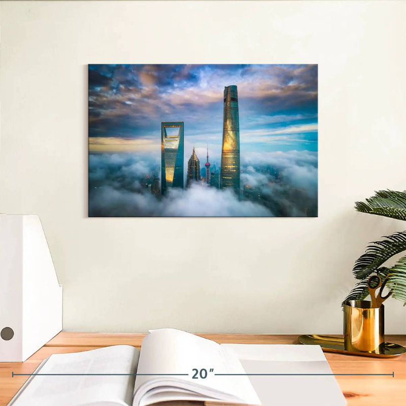 Lilie Lujiazui Skyscrapers, 8" H x 12" W