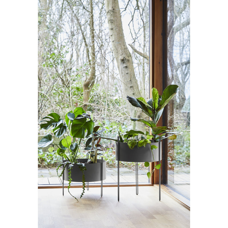 Pidestall Planter (Small), 21.70'' H x 15.70'' W x 15.70'' D, Taupe