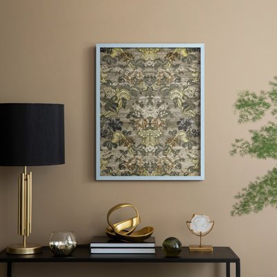 Reproduction florale vintage avec encadrement CECLXVII - bois massif