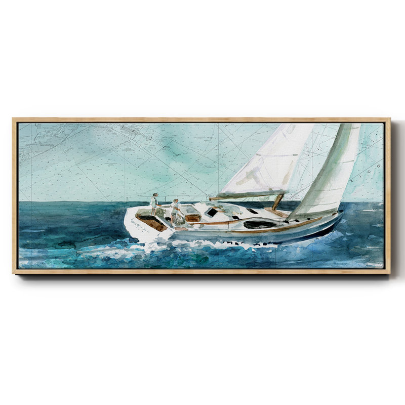 Coastal Sail- Framed Canvas