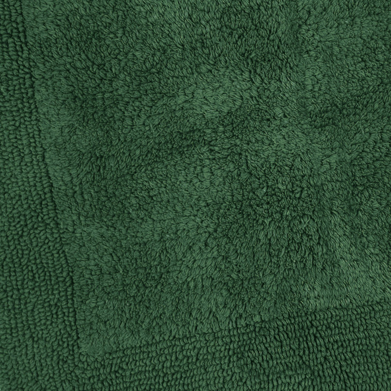 Ruthann Cotton Reversible Bath Mat, Dark Green