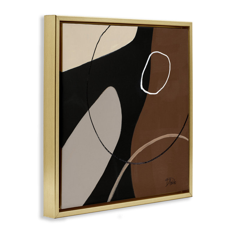 «Minimal Project Shapes Floater», art mural sur toile par Patricia Pinto, H 18 po x l 18 po x P 1,7 po