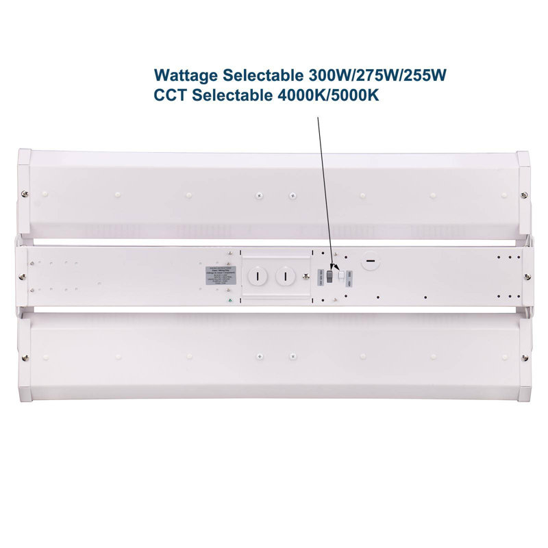 2W 300W / 275W / 255W Luminaire de magasin linéaire à DEL à haute baie 4000K / 5000K 42000LM 120-277V 0-10V Luminaire de magasin suspendu linéaire pour entrepôt, homologué UL DLC