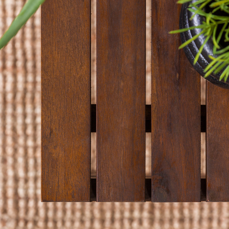 Table d'appoint en bois, Marron foncé