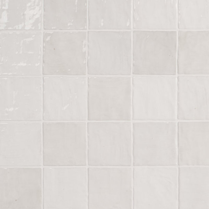 Portmore 4x4 Glazed Ceramic Tile, White