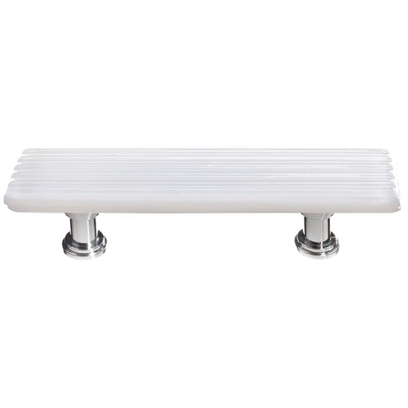 Bar / Handle Pull, Polished Chrome, White