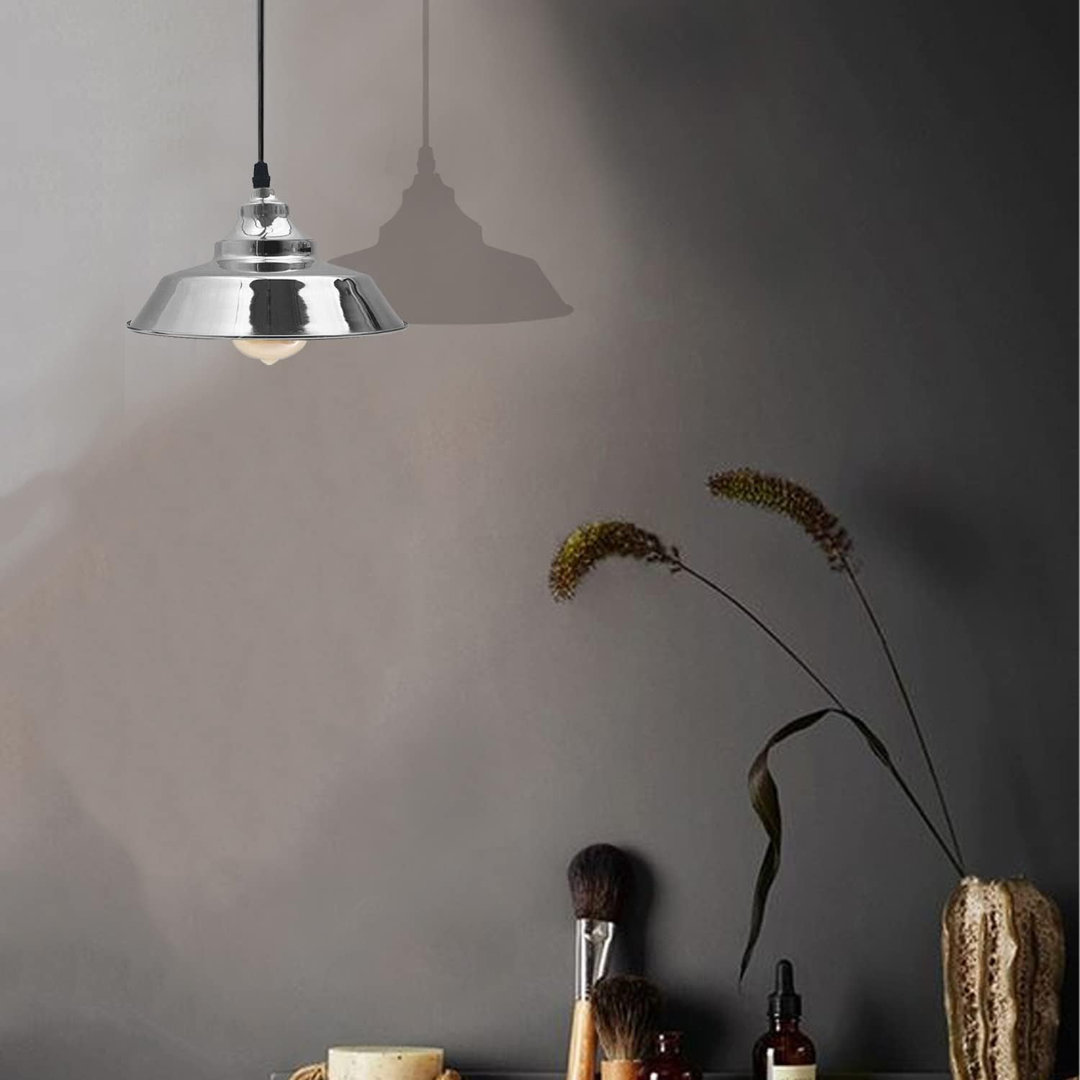 1 - Light Satin Nickel Cone Pendant