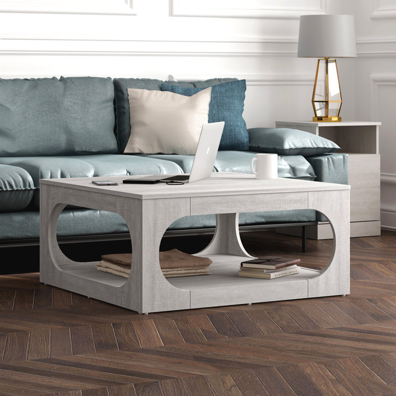 Inniss Square Coffee Table, Dusty Gray Oak