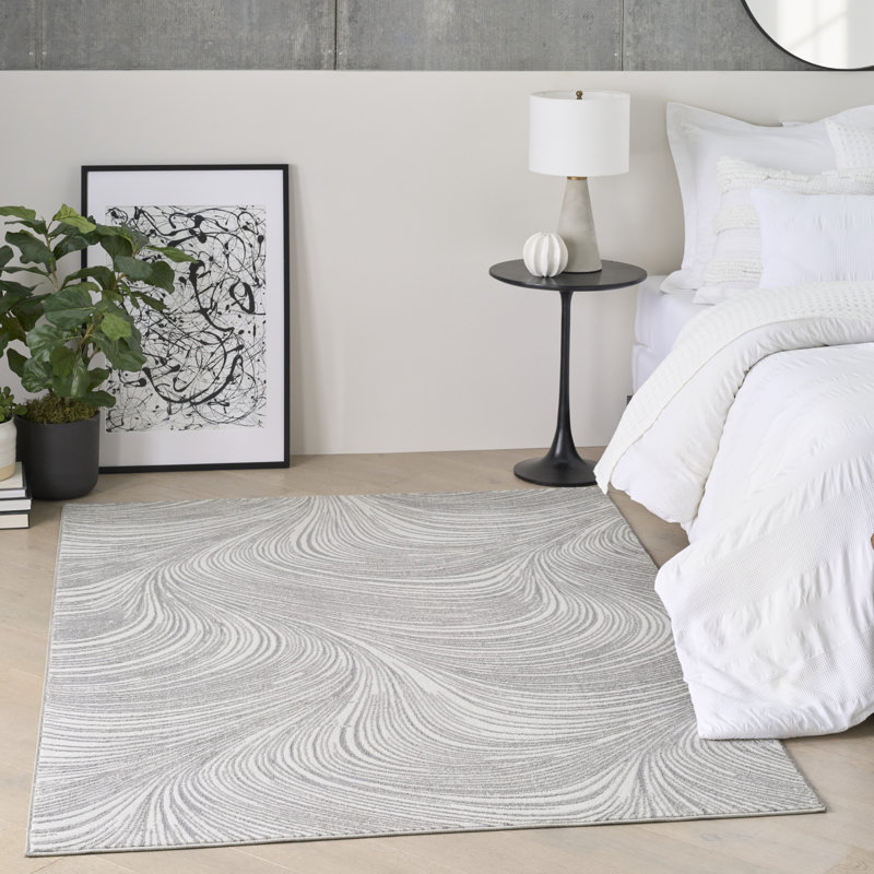 Tapis d'intérieur moderne DKNY Central Park West, Rectangle 3 pi 11 po x 5 pi 11 po, Gris