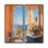 Art mural de salle de bain orange méditerranéen Serenity I - humour pour salle de bain, 2 pièces