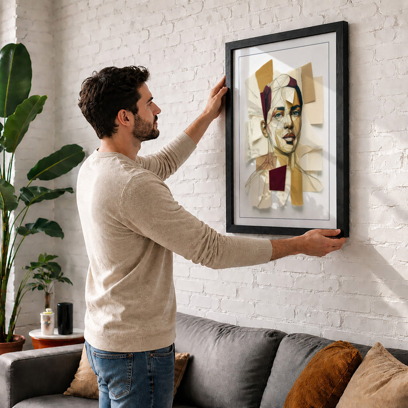 Fragmented Portrait Modern - Print, Unframed, A1 - 84.1 x 59.4 cm