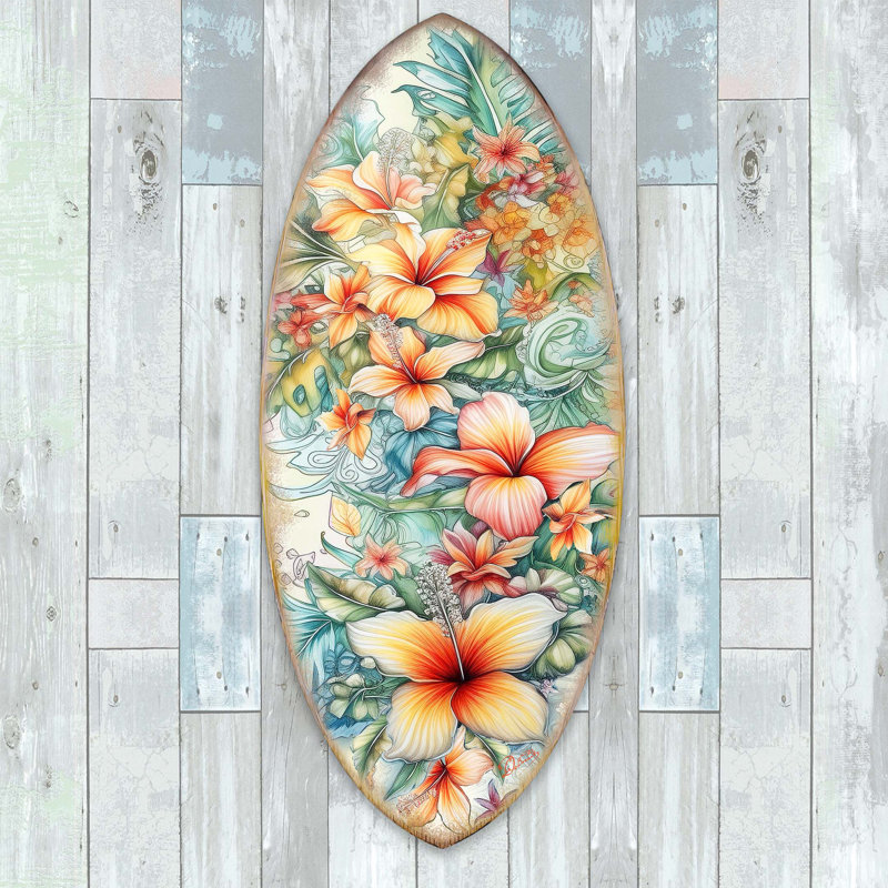 Handmade Nautical & Beach Wall Decor on Wood, 48" H x 16" W x 1" D