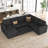 Seybert Pull-Out Sofa Bed Sectional With Storage Ottoman-101956740