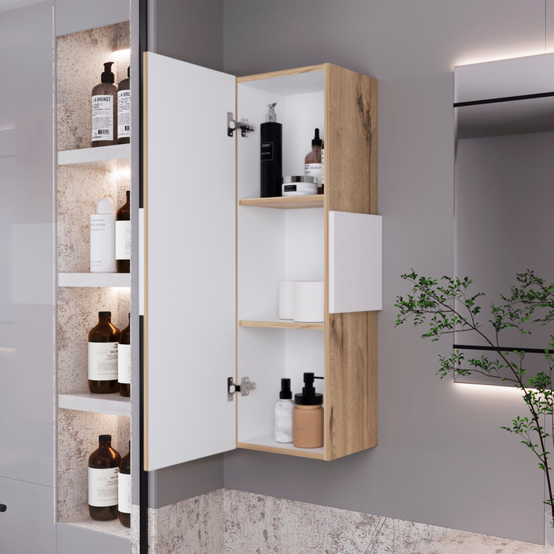 Alynia 31.9mm W 97.7mm H Wall Mounted Required Medicine Cabinet Mirror