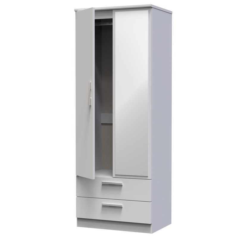 Borgeson Manufactured Wood Wardrobe, Grey Matt