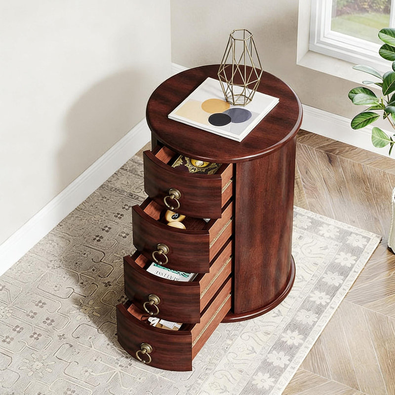 Table de chevet en bois, table d'appoint, table de bout ronde pour le salon