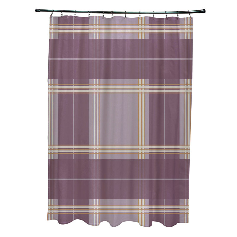 Rideau de douche simple Jaylee, Mauve