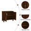 Buffet rétro 33,6 "en bois avec rangement-120209710