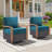 Outdoor Cushions For Patio Furniture,Outdoor Seat Cushion Set 24 X 24 X 6 Inch,Waterproof & Fade Resistant Outdoor Chair Cushions,Deep Patio Chair Cushion With Removable Cover-1157535594