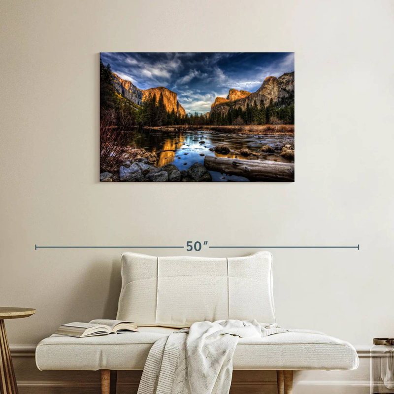 Vallée de Yosemite au coucher du soleil, H 24 po x l 36 po