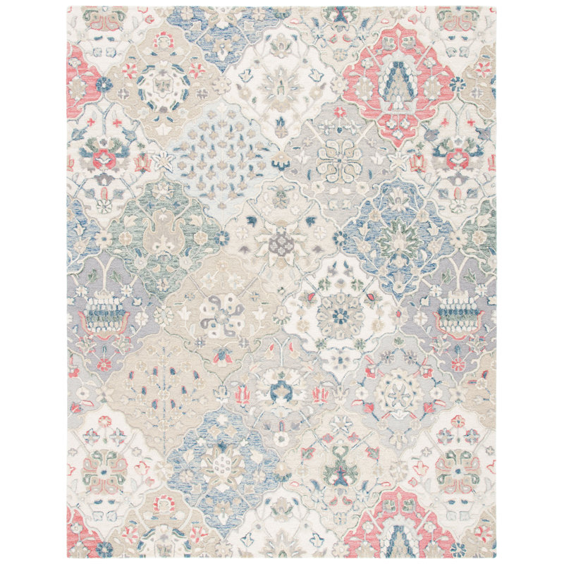 Tecumseth Hand Tufted Wool Oriental Rug, Rectangle 11' x 15'