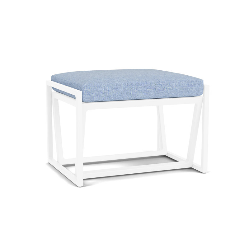 Summit Outdoor Ottoman, White, Demo Skyway