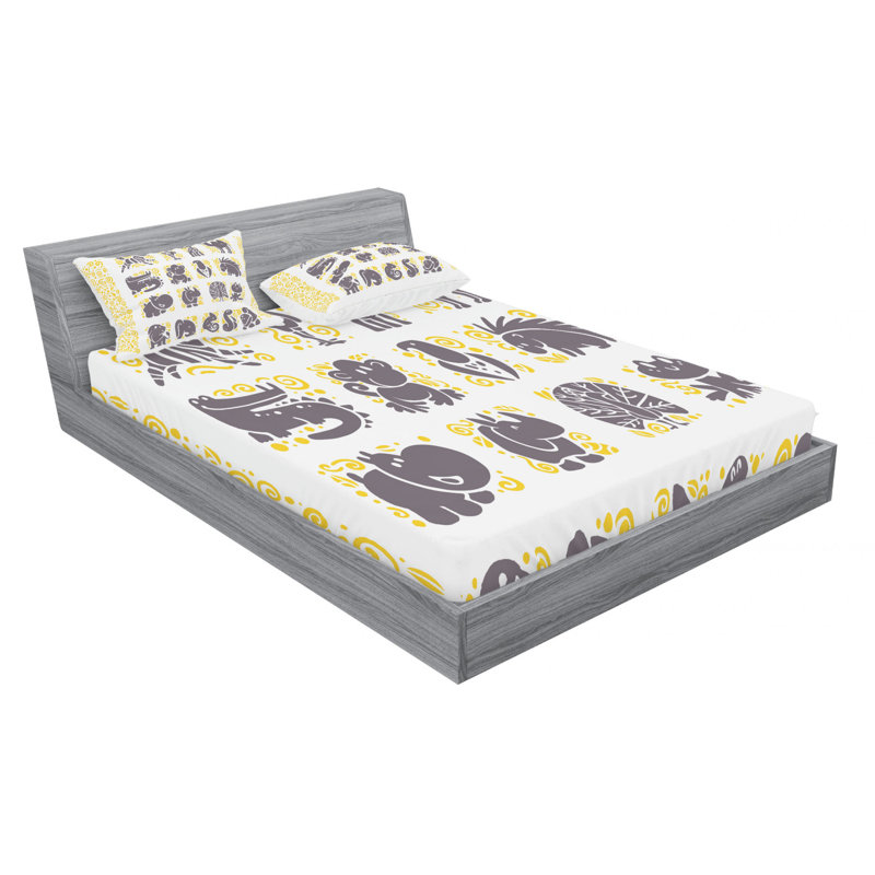 Ensemble de draps en autruche, Ensemble de draps pour lit double avec un drap-hou