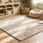 4x6ft Brown 3D Geometric Jacquard Area Rug, Ultra Soft Non-Slip Washable Rug for Living Room Bedroom-559933966