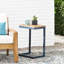 Table d'appoint moyenne - surface en sapin naturel et support en fer - assemblage moderne en bois et métal