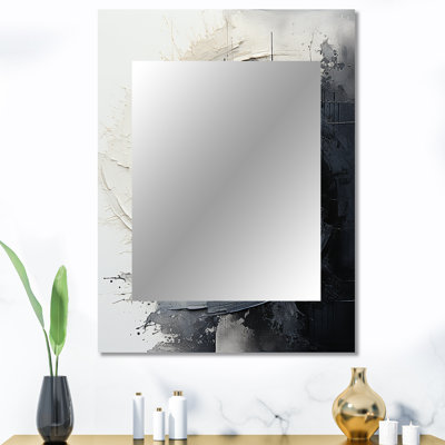 Contraste Harmony I - miroir mural spirales abstraites, miroir décoratif moderne, impression d'art en métal