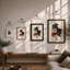 Bouquet Study Botanical - Framed Print-295254050-295254049