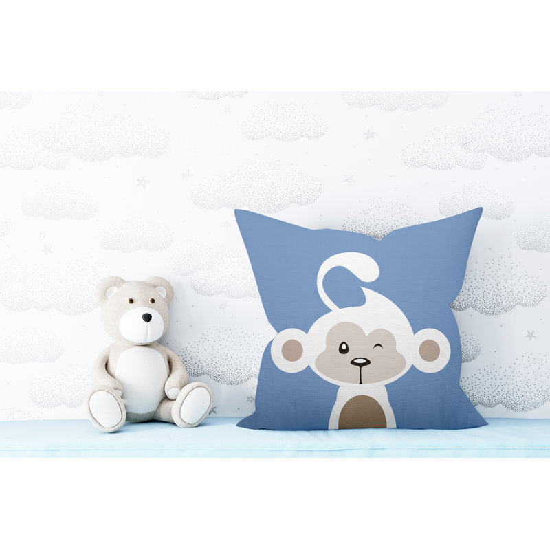 Coussin intérieur Ollie, 15 po x 15 po, Pervenche, Carré