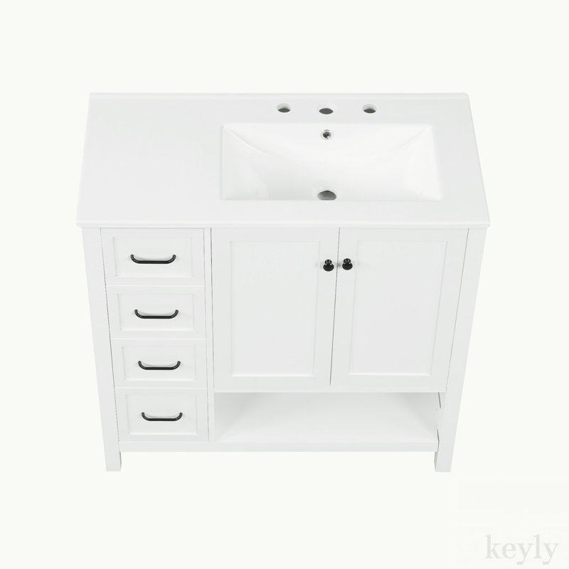 Meuble-lavabo simple 36 po avec plateau Sidley