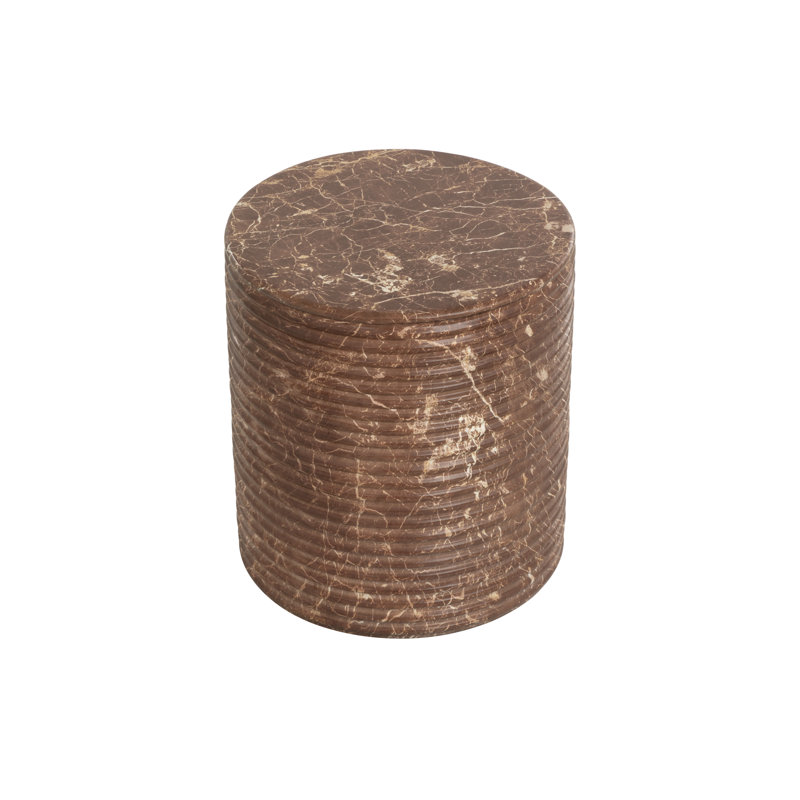 Tabouret Riva - aspect marbre - moka