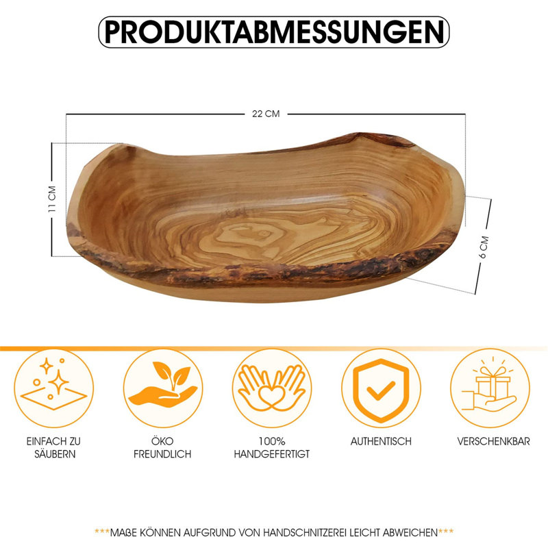 Solid + Manufactured Wood Decorative Bowl