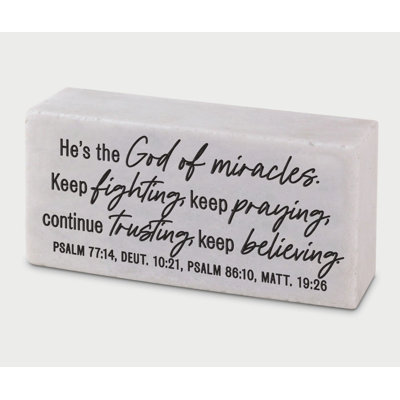 Scripture Block He Is God Of Miracles