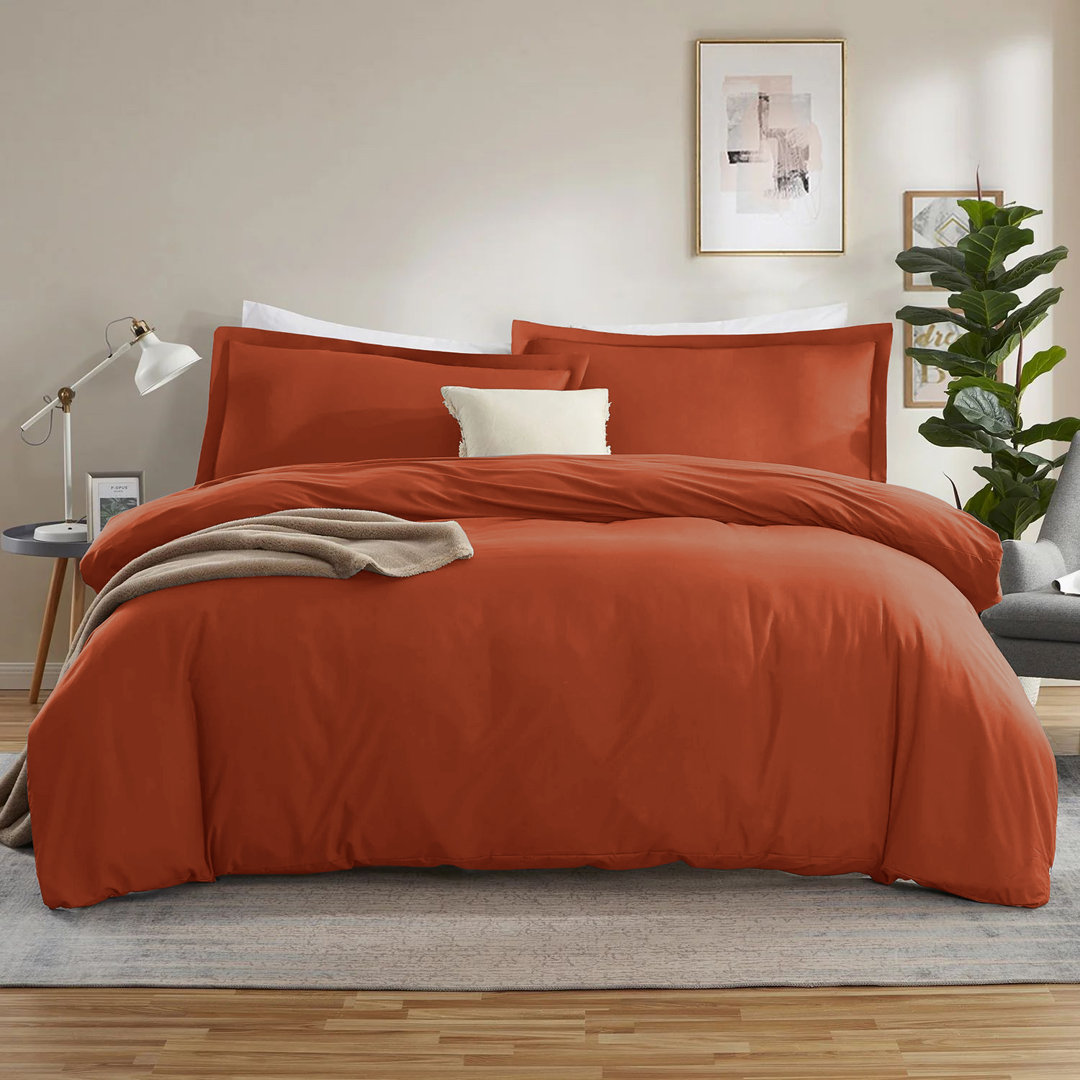 300TC Microfiber Duvet Cover Set – Reversible Luxury 3-Piece