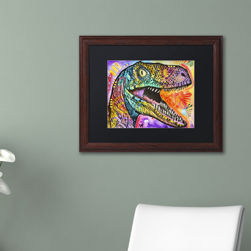 " Raptor " by Dean Russo, Black, 16" H x 20" W x 0.5" D, Brown