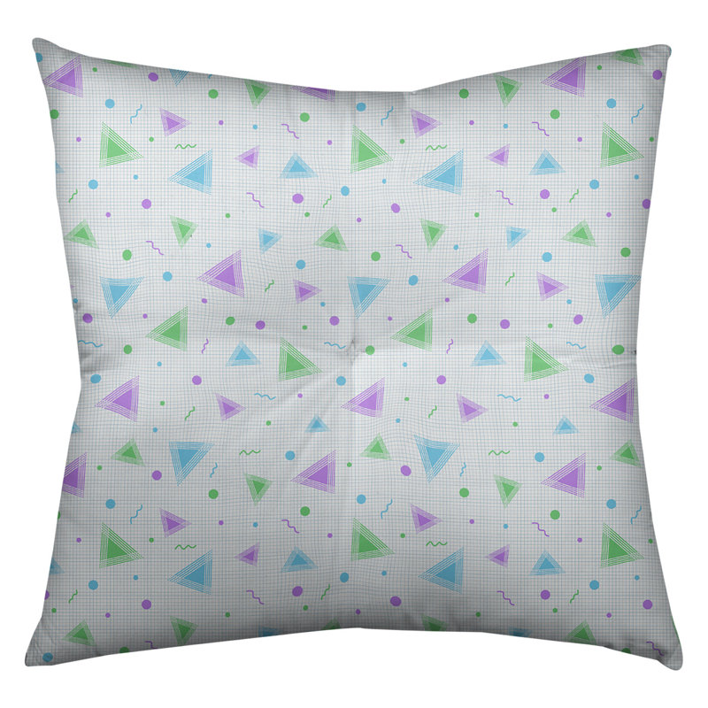 Coussin Katelyn Elizabeth, 26 po x 26 po, Vert / bleu