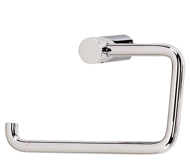 Porte-papier hygiénique à poteau simple fixé au mur SPA 1, Nickel poli