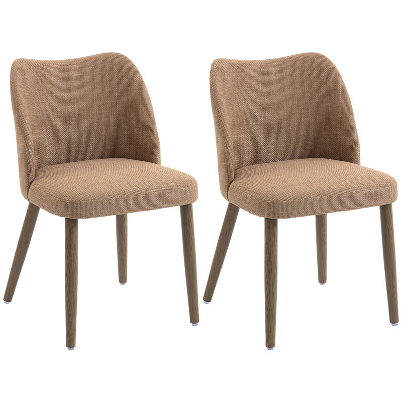 48cm H Polyester Upholstered Side Chair, Brown