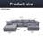 Convertible Modular Sectional Sofa Set Grey Popular Microfiber Fabric Compression Sofa
