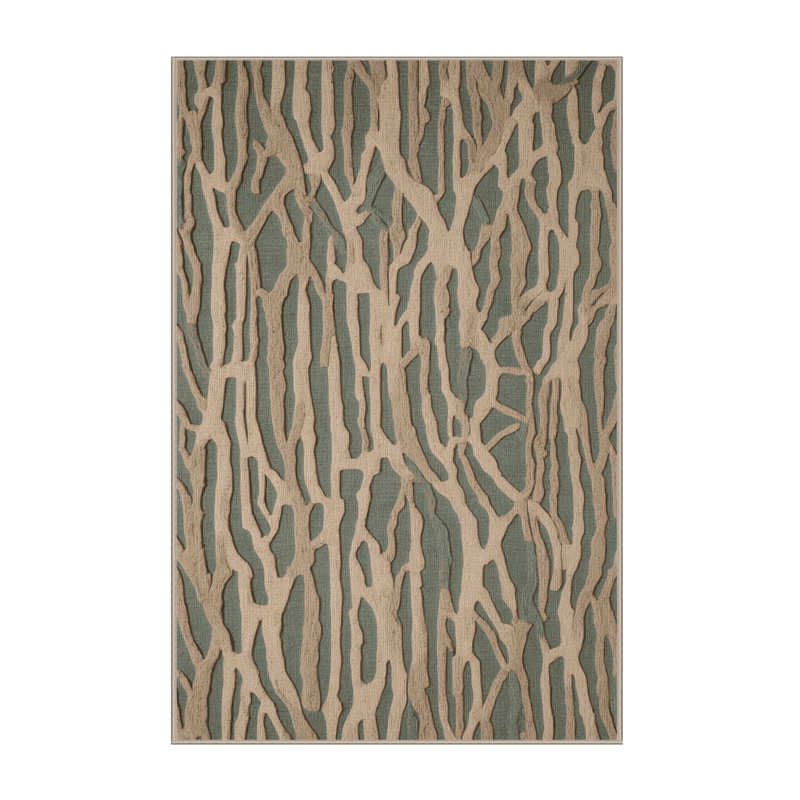  Tapis lavable de labyrinthe de mangrove, Rectangulaire 8 pi x 12 pi