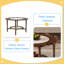 Table basse de style milieu du siècle avec plateau en verre à motif craquelé en forme de pétale, table basse à deux niveaux avec rotin, 80 cm-843440811