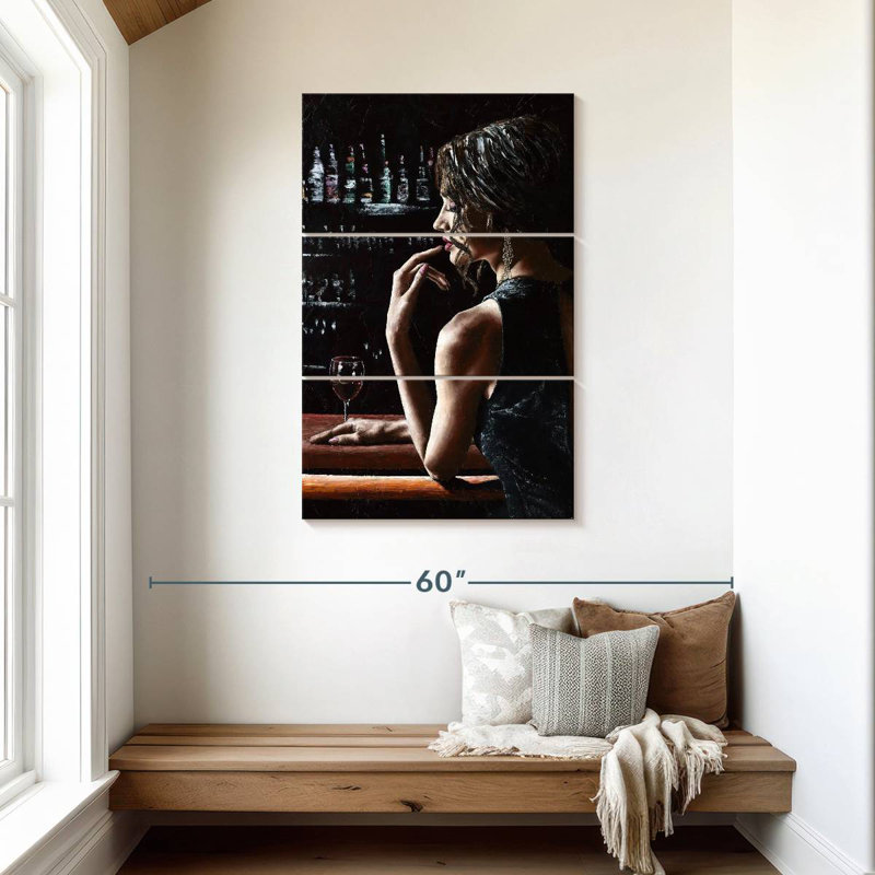 Leisha à l'heure de minuit, H 45 po x l 28 po