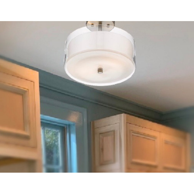 Zinia Glass Semi Flush Mount
