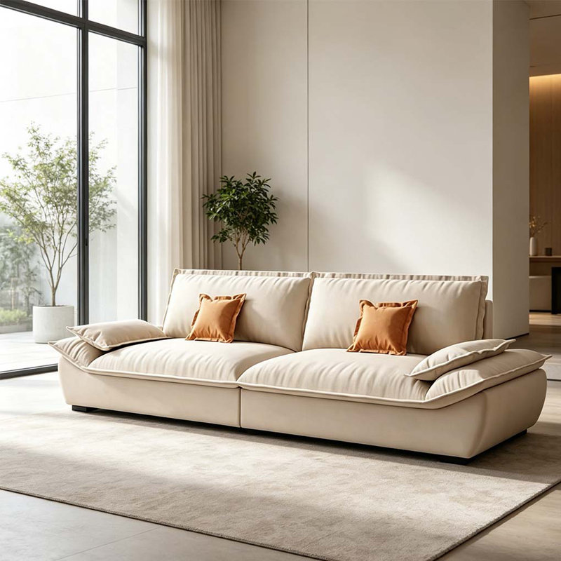 Canapé en tissu voilier, H 33,46 po x l 94,49 po x P 47,24 po
