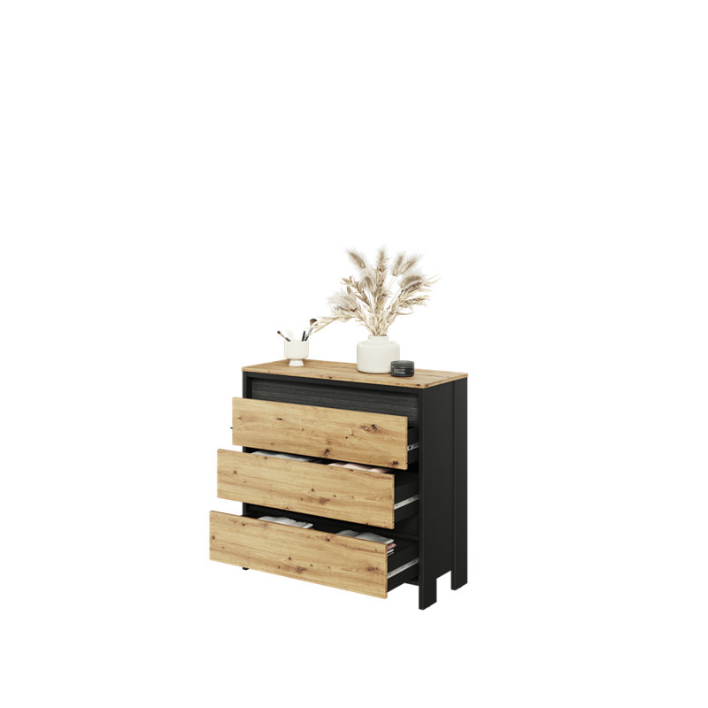 Aaliyah-Mae 92cm W 3 - Drawer Chest of Drawers